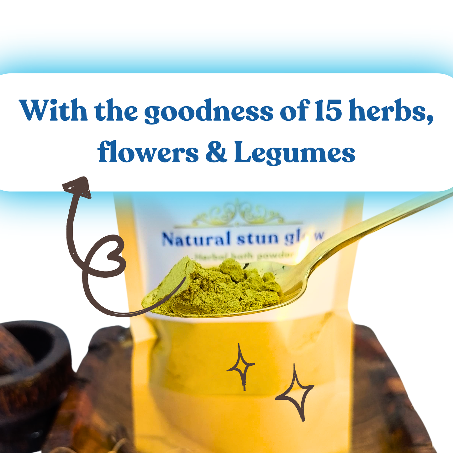 Natural Stun glow herbal bath powder