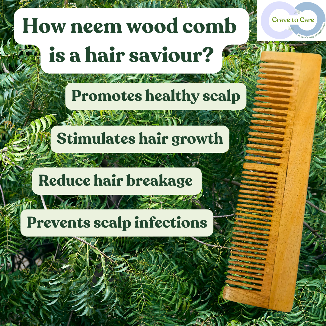 2 in 1 Neem wood comb