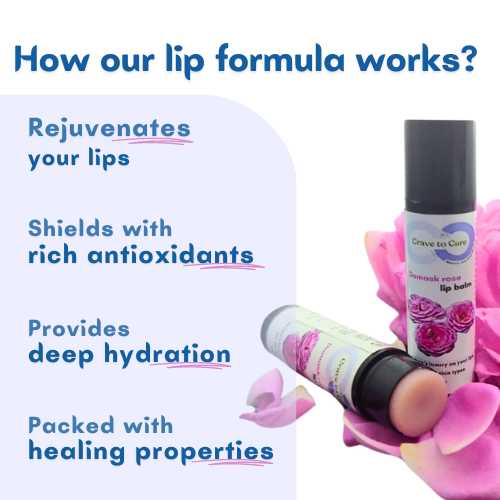 Benefits of damask rose lip balm