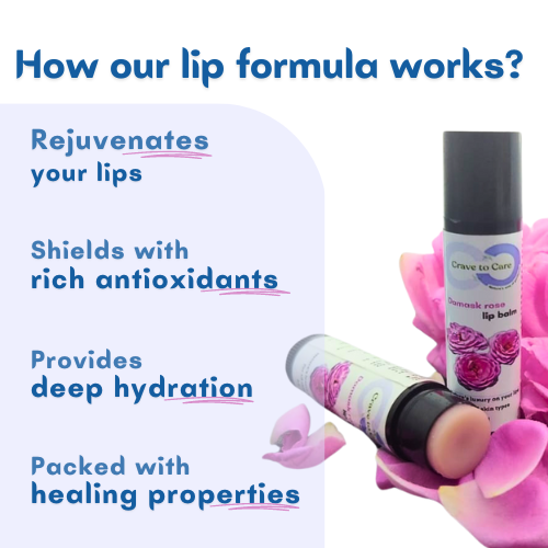 Benefits of damask rose lip balm 