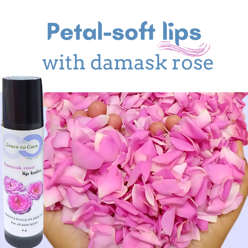 Damask rose lip balm