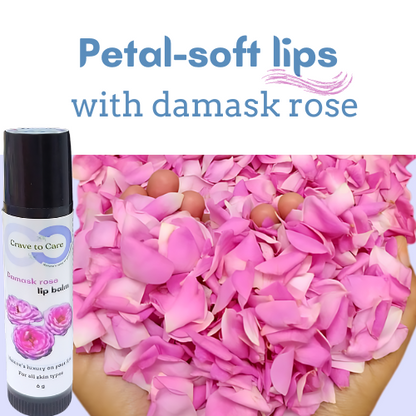 Damask rose lip balm