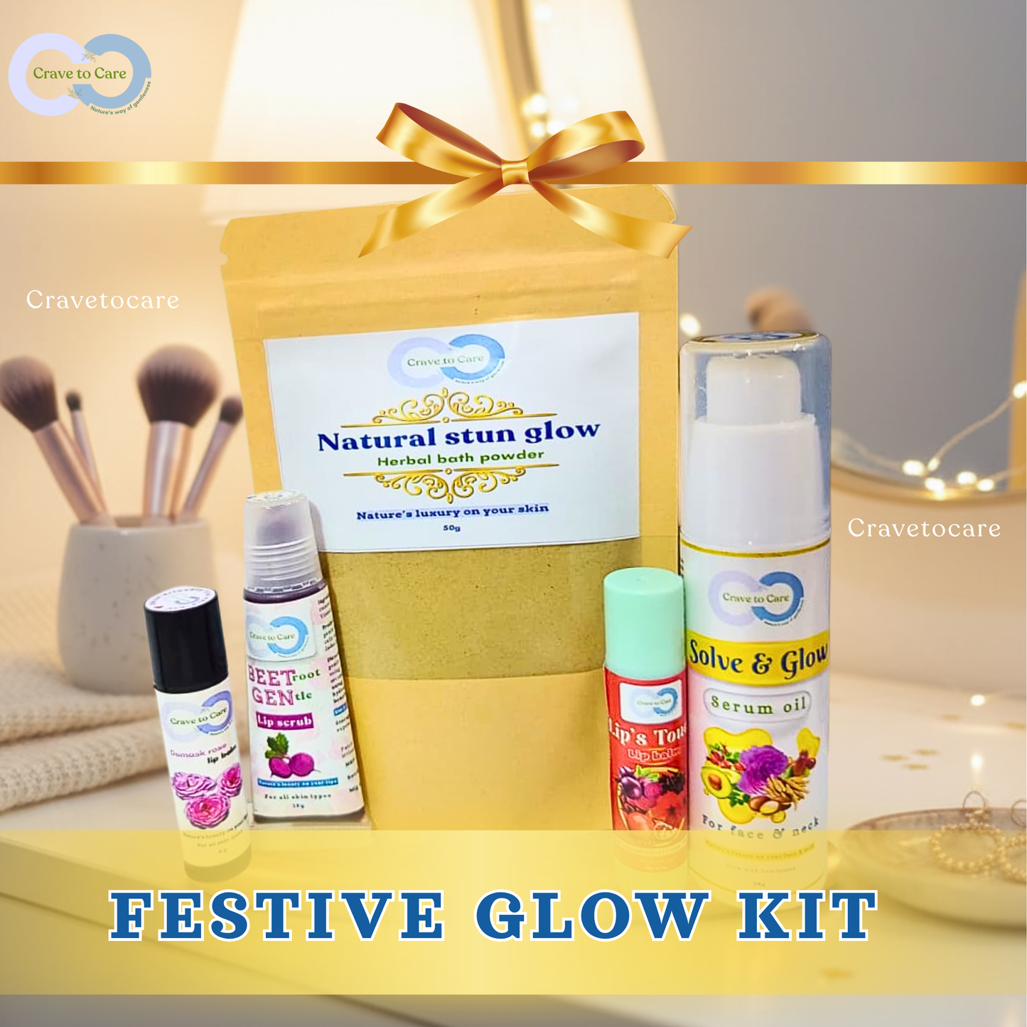 Festive glow kit by Crave to care
